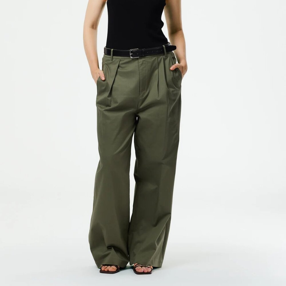 Tibi chino Stella pant in sage, size 0, NWT